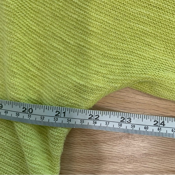 Eileen Fisher Organic Cotton Linen Blend Oversized Honeydew V Neck Tunic Small - Picture 9 of 10